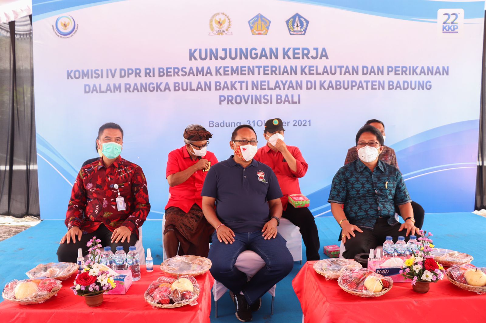 podiumnews.com-Peringatan Bulan Bakti Nelayan, Giri Prasta Terima Kunker Komisi IV DPR dan KKP